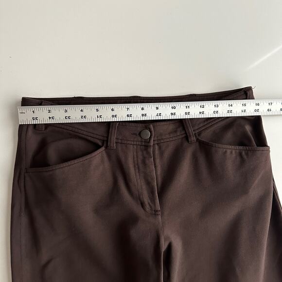 Eileen Fisher Rayon Blend Flat Front Wide Leg Brown Office Workwear Pants S - Picture 4 of 8